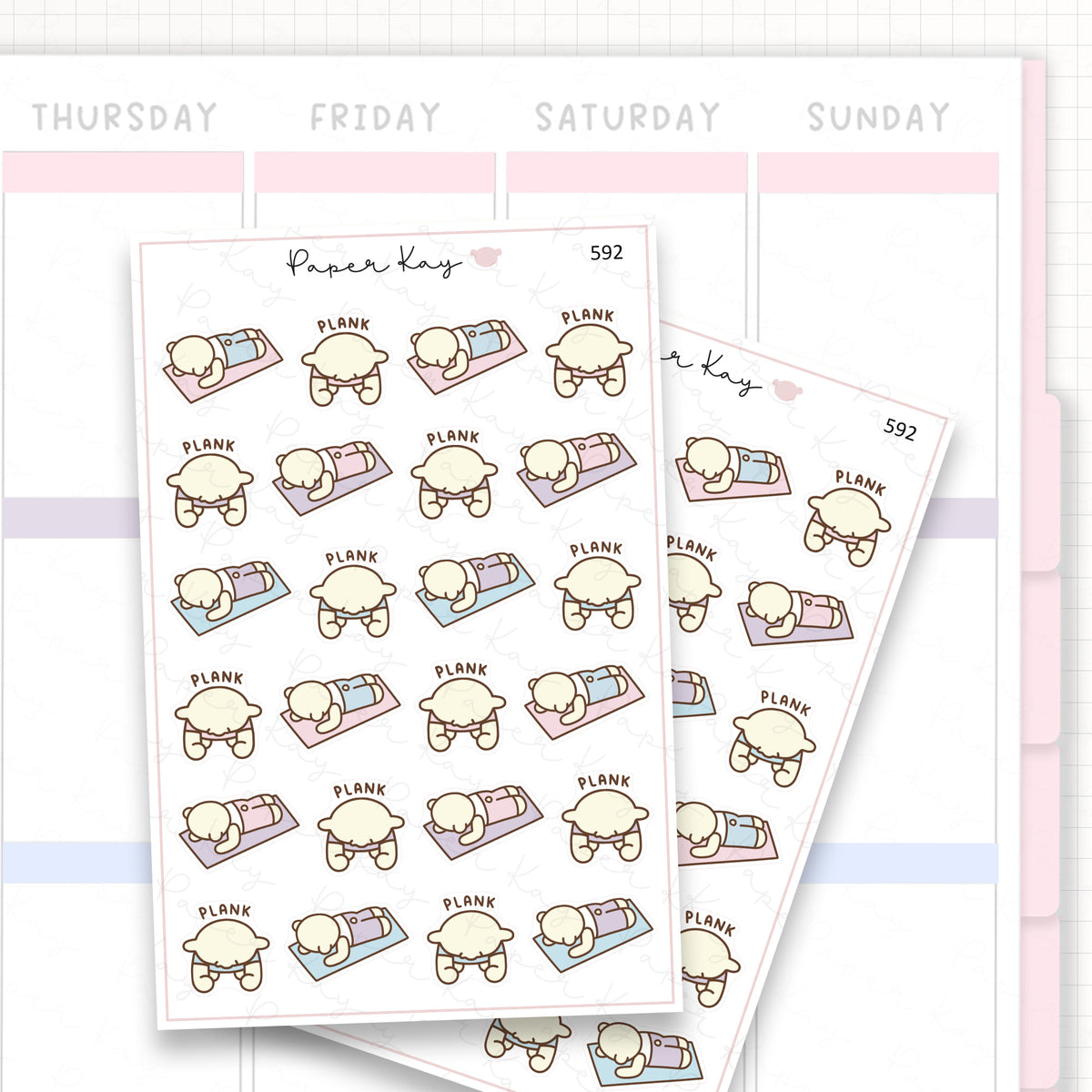 Sticker sheet product measurement.