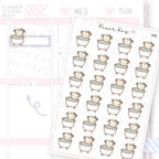 Bath Day Planner Sticker Sheet