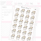 Bath Day Planner Sticker Sheet