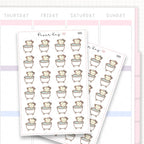Sticker sheet product measurement.