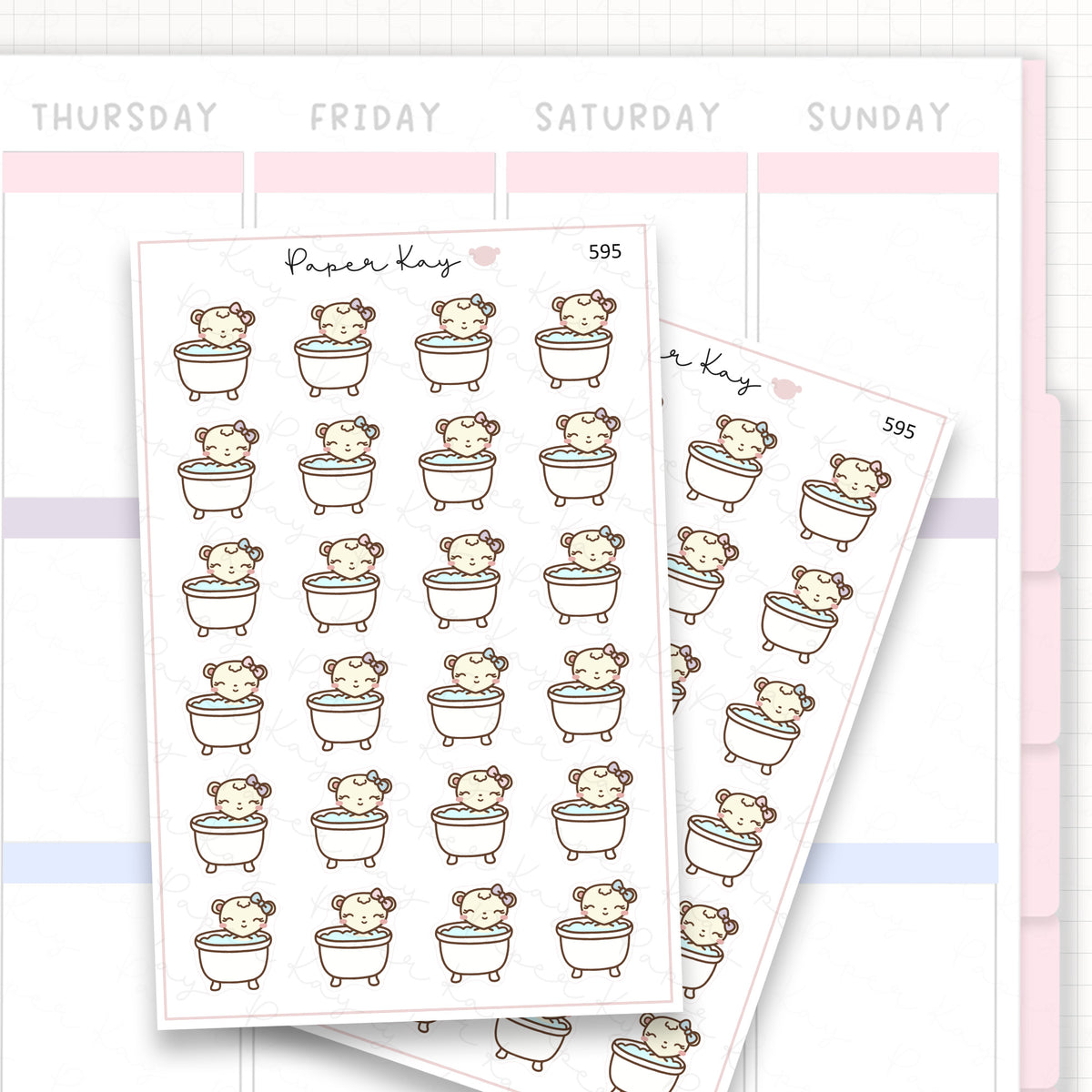 Sticker sheet product measurement.