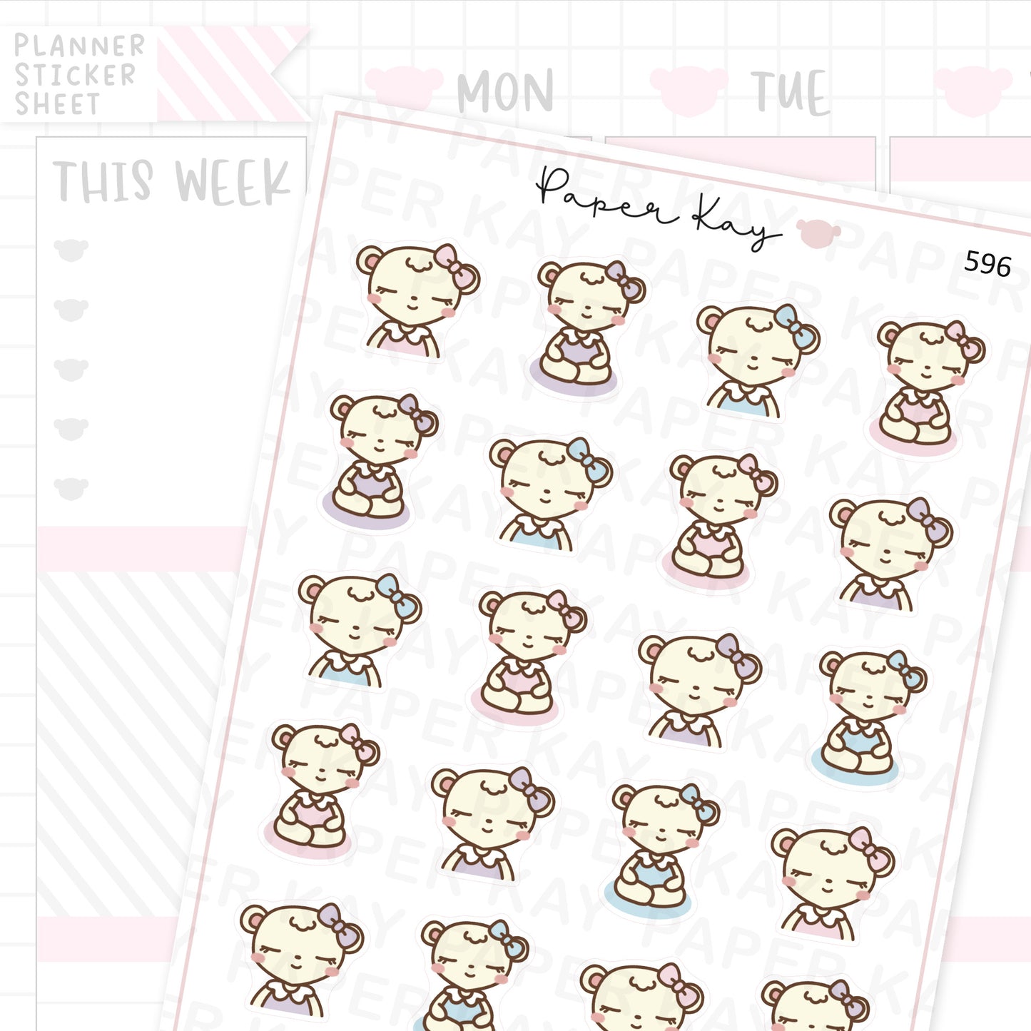 DTB Meditating Planner Sticker Sheet