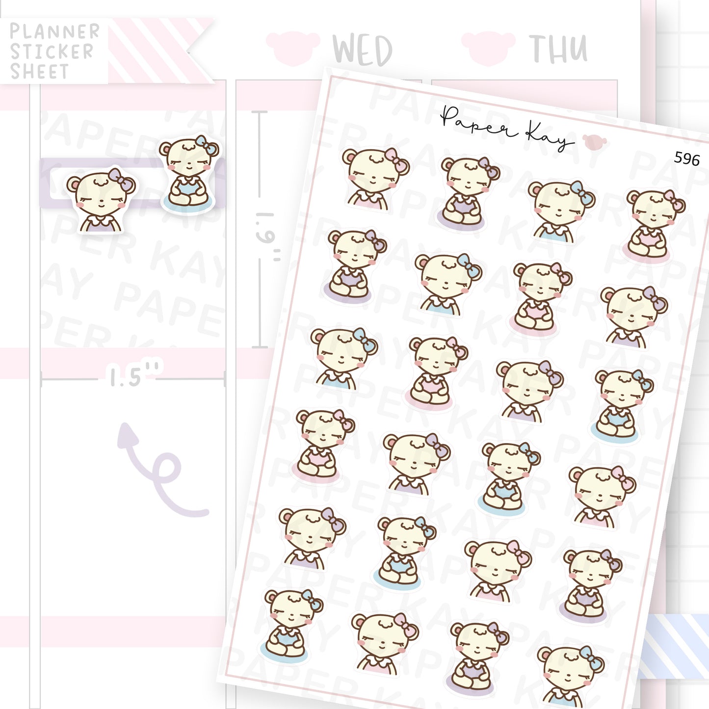 DTB Meditating Planner Sticker Sheet