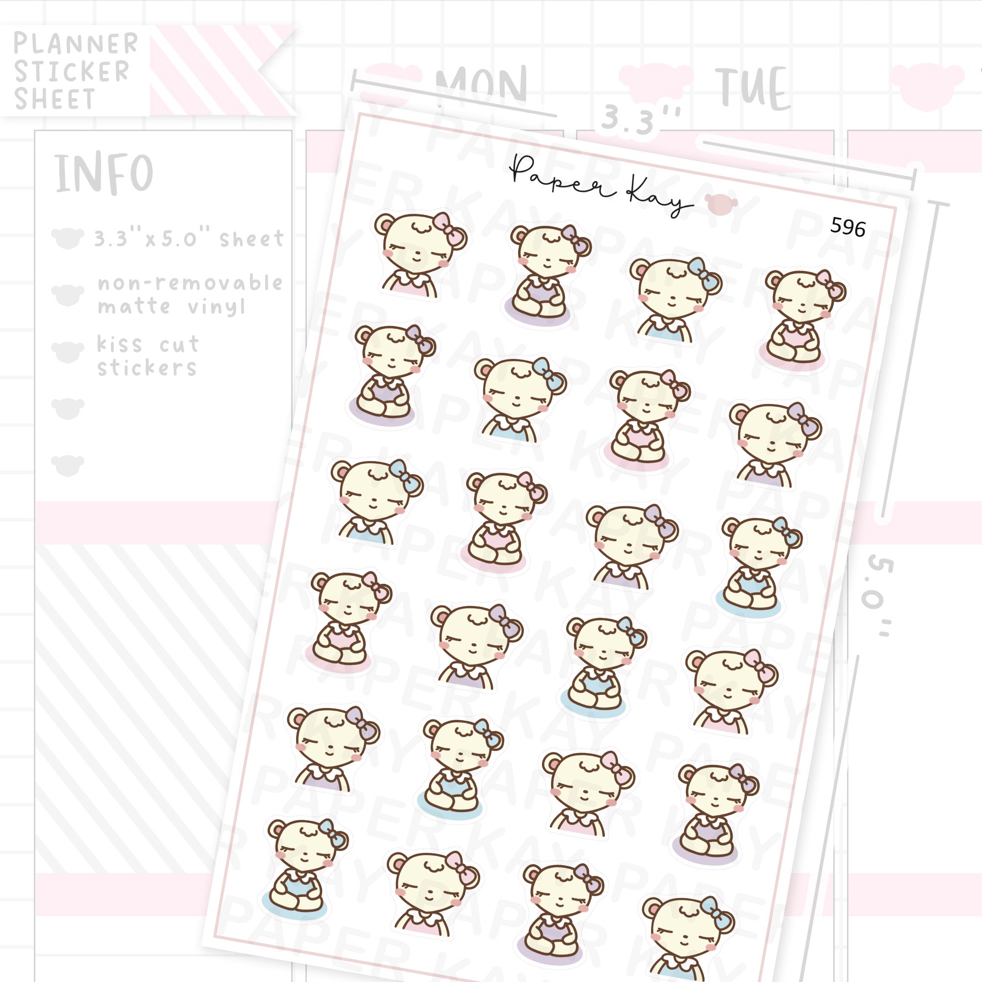 DTB Meditating Planner Sticker Sheet