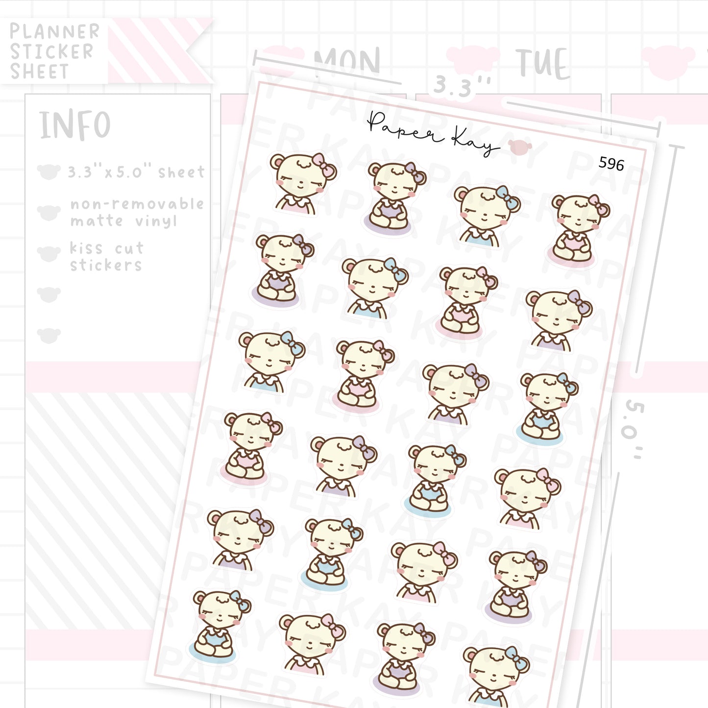 DTB Meditating Planner Sticker Sheet