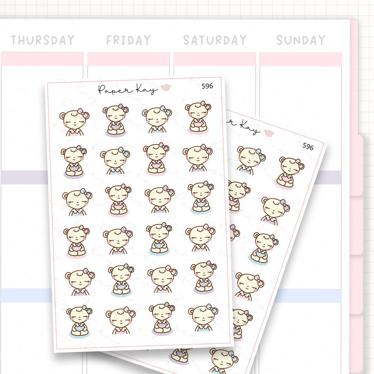 Sticker sheet product measurement.