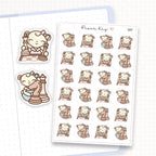 Zoomed in image of the doodles from a character planner sticker sheet.