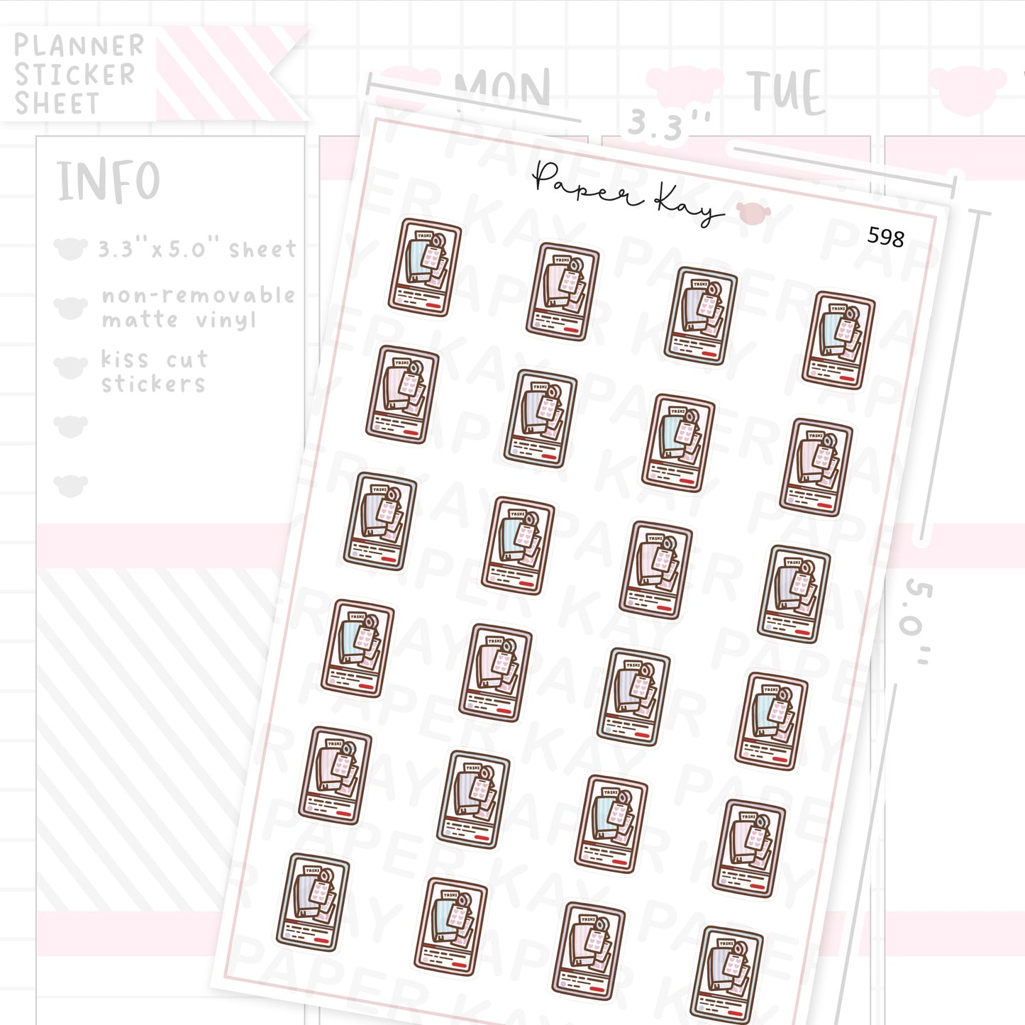 Plan with me/Haul Video Planner Sticker Sheet