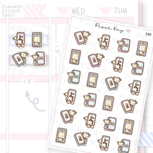 DTB Digital Game Time Planner Sticker Sheet