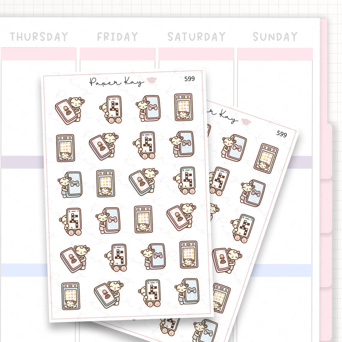 Sticker sheet product measurement.