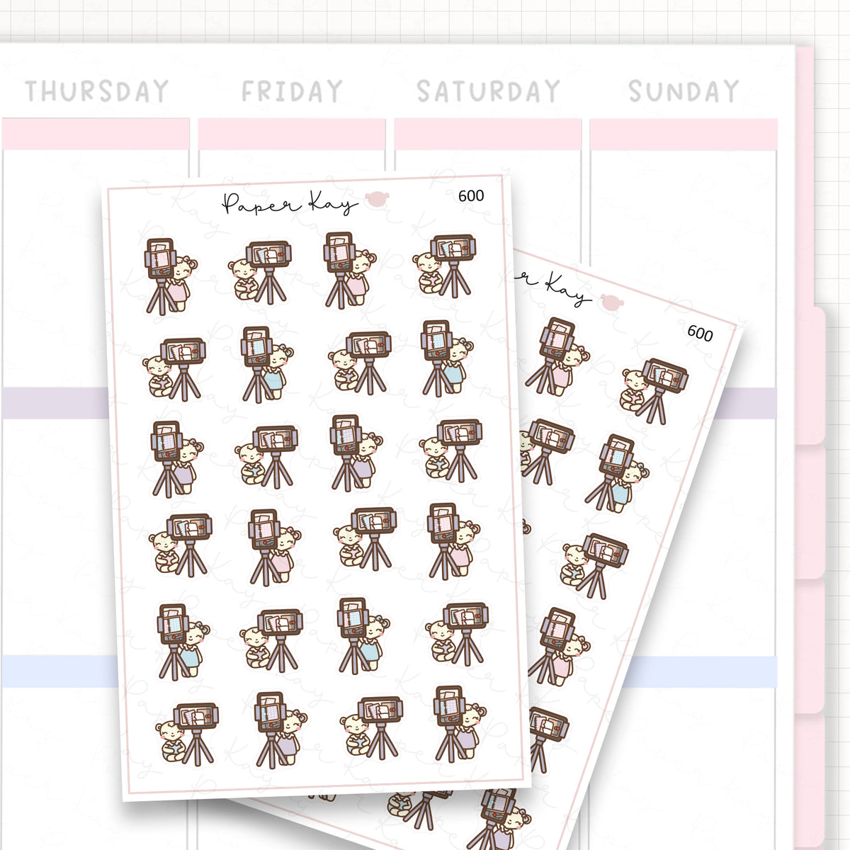 Sticker sheet product measurement.