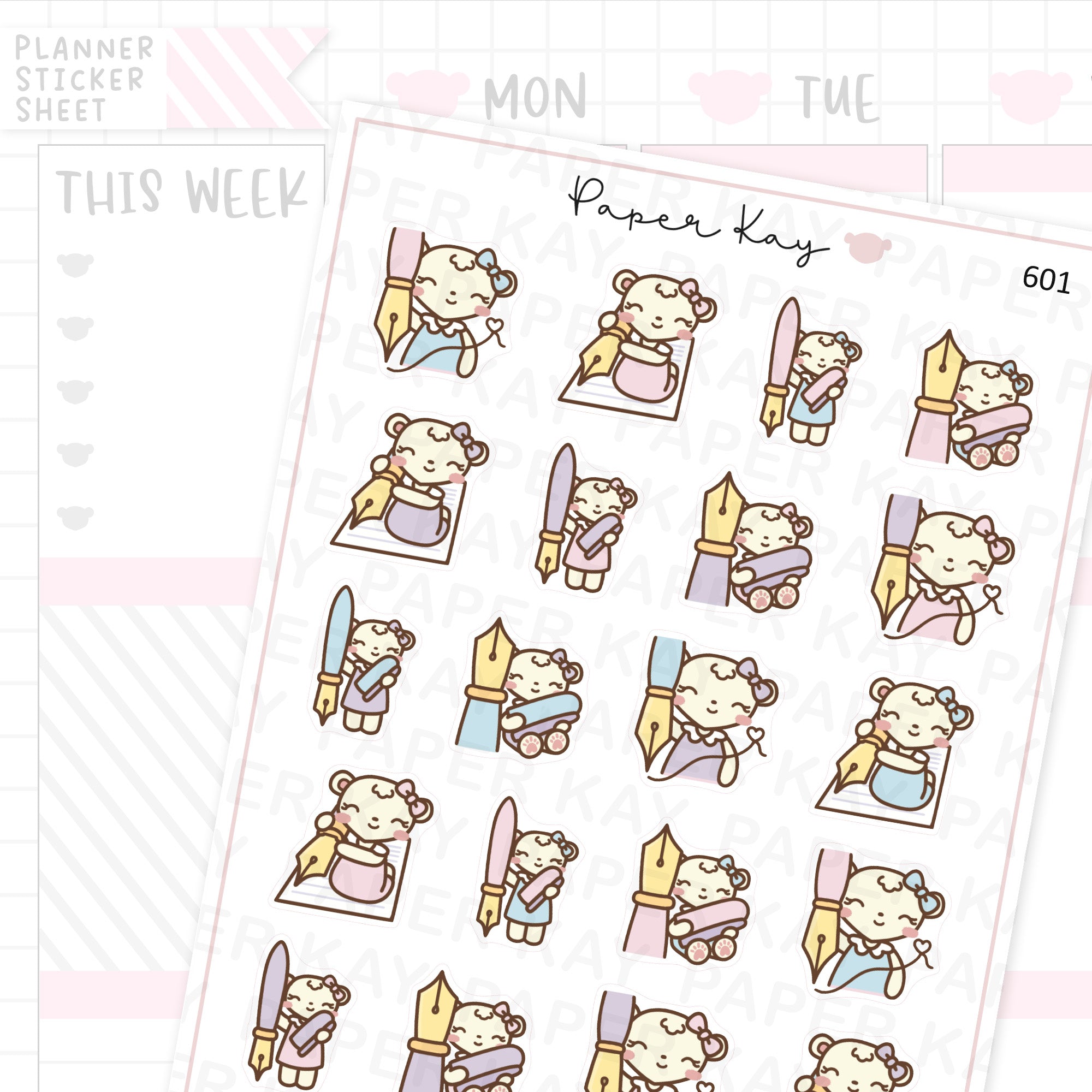 DTB's Fountain Pen Planner Sticker Sheet