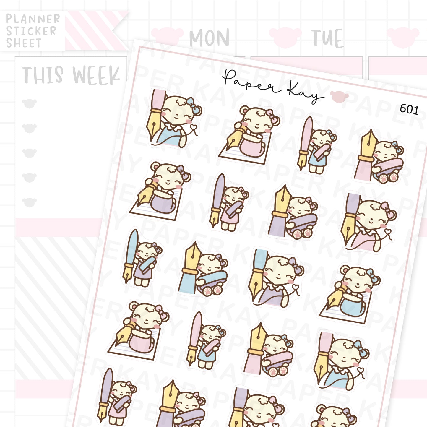 DTB's Fountain Pen Planner Sticker Sheet