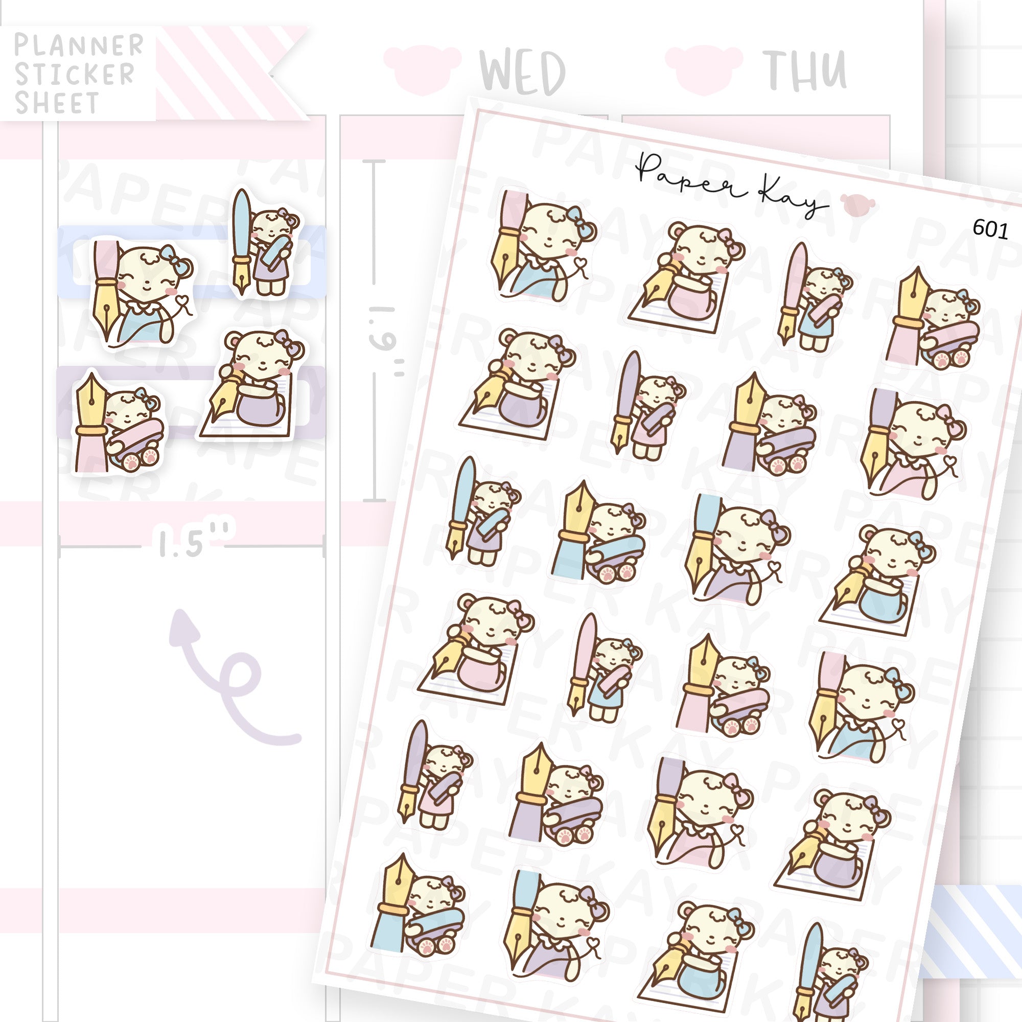 DTB's Fountain Pen Planner Sticker Sheet