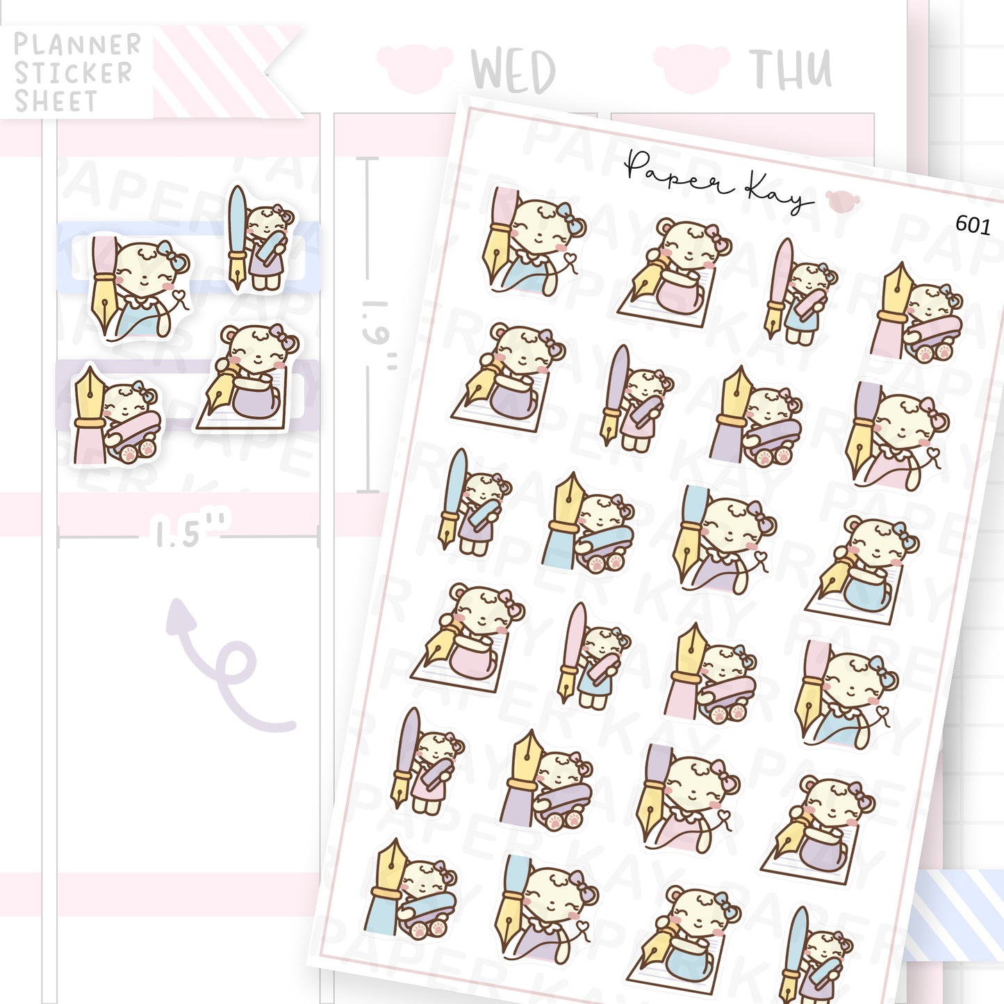 DTB's Fountain Pen Planner Sticker Sheet