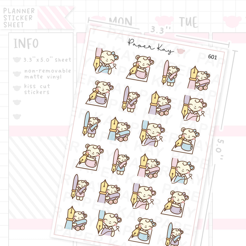 DTB's Fountain Pen Planner Sticker Sheet