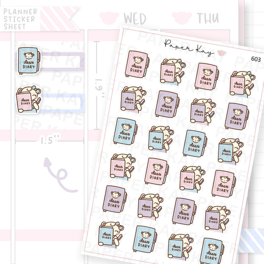 DTB's Dear Diary Planner Sticker Sheet