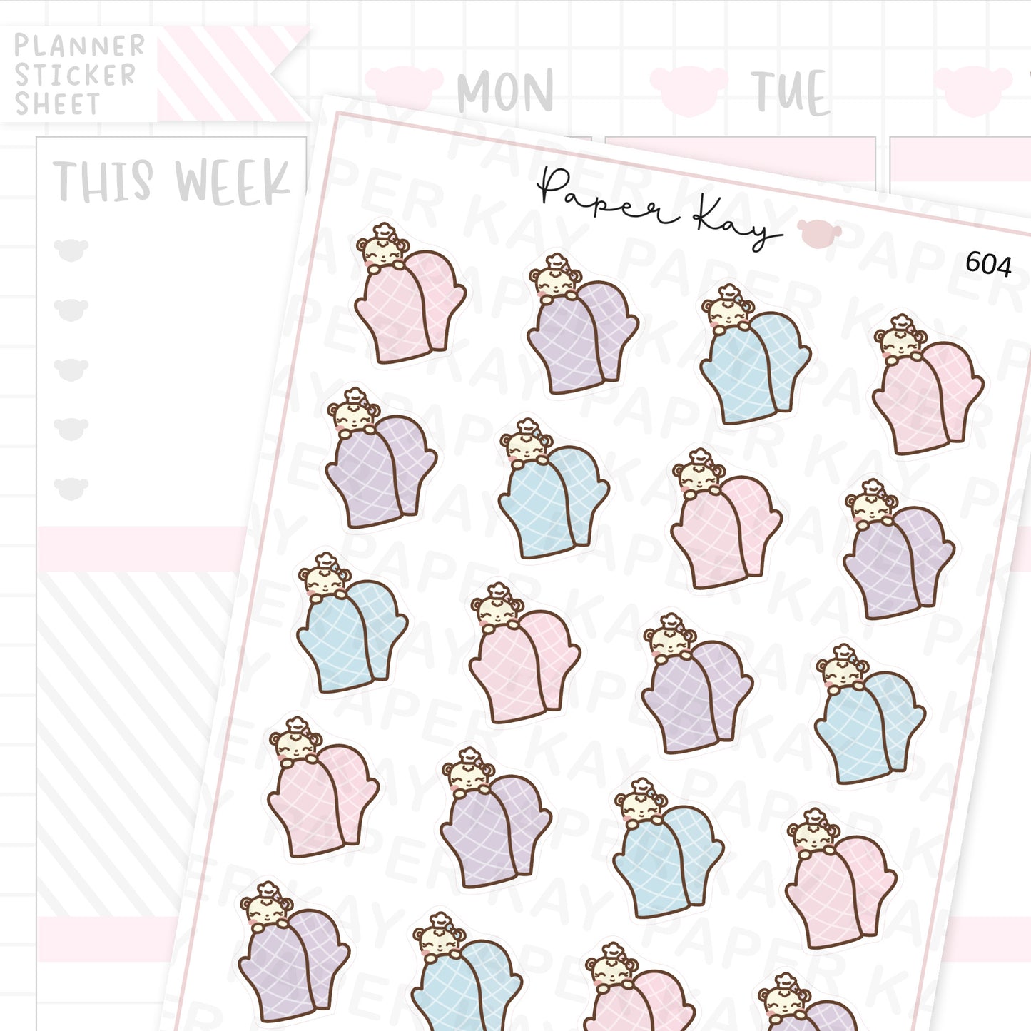 DTB's Oven Mitts Planner Sticker Sheet