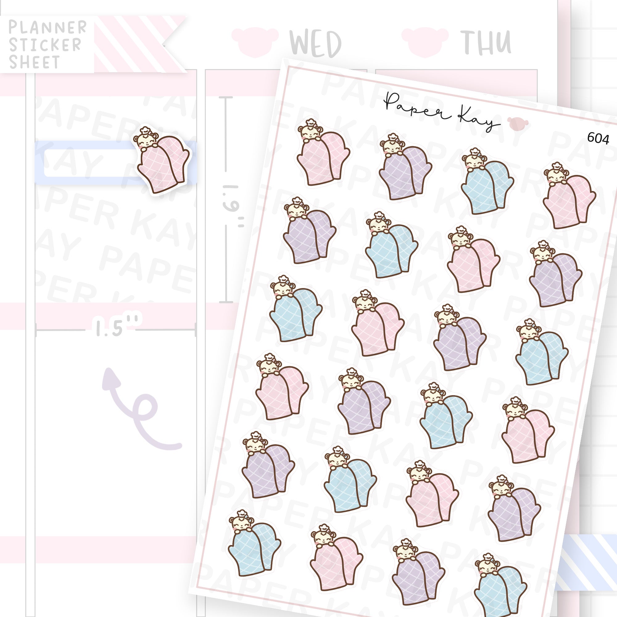 DTB's Oven Mitts Planner Sticker Sheet