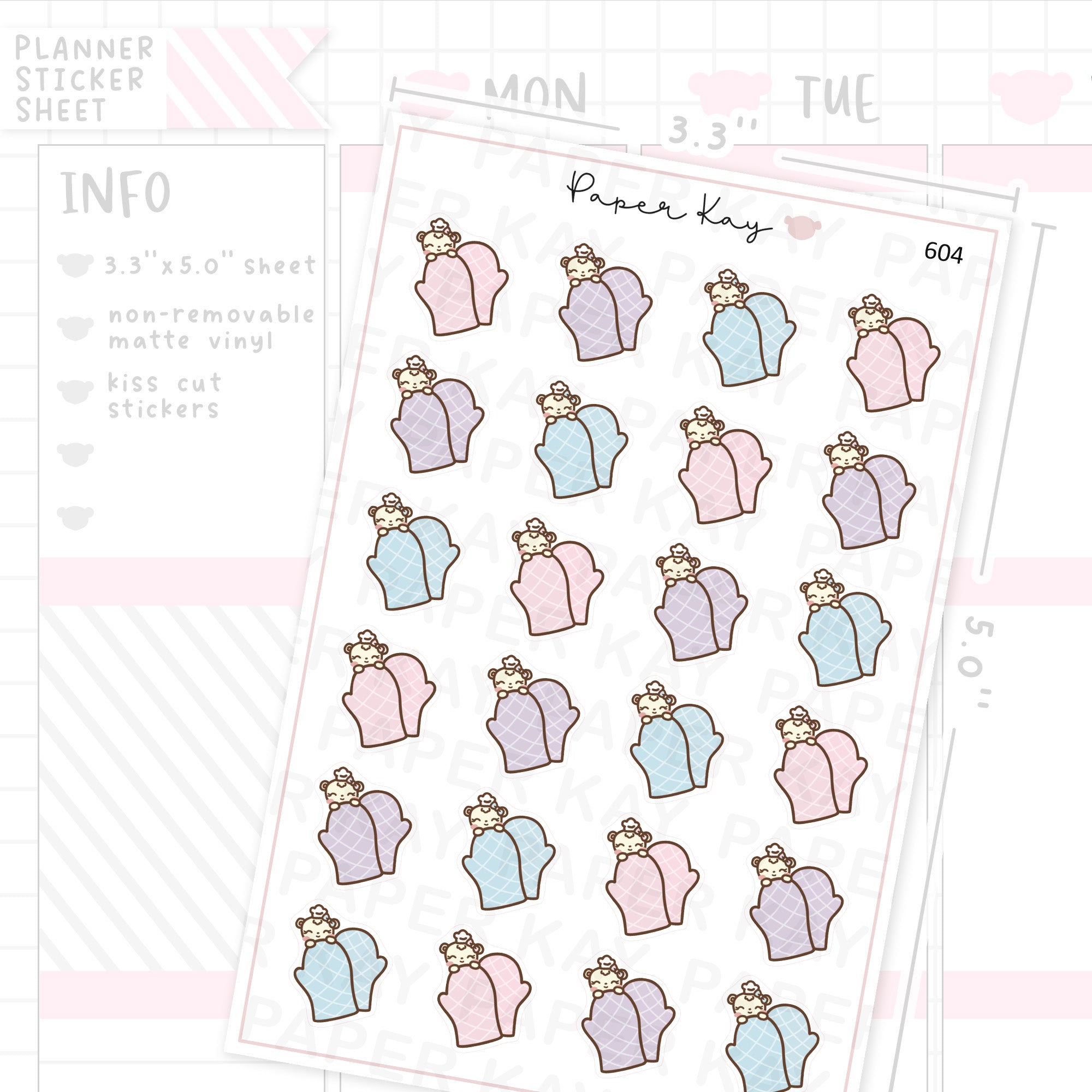 DTB's Oven Mitts Planner Sticker Sheet