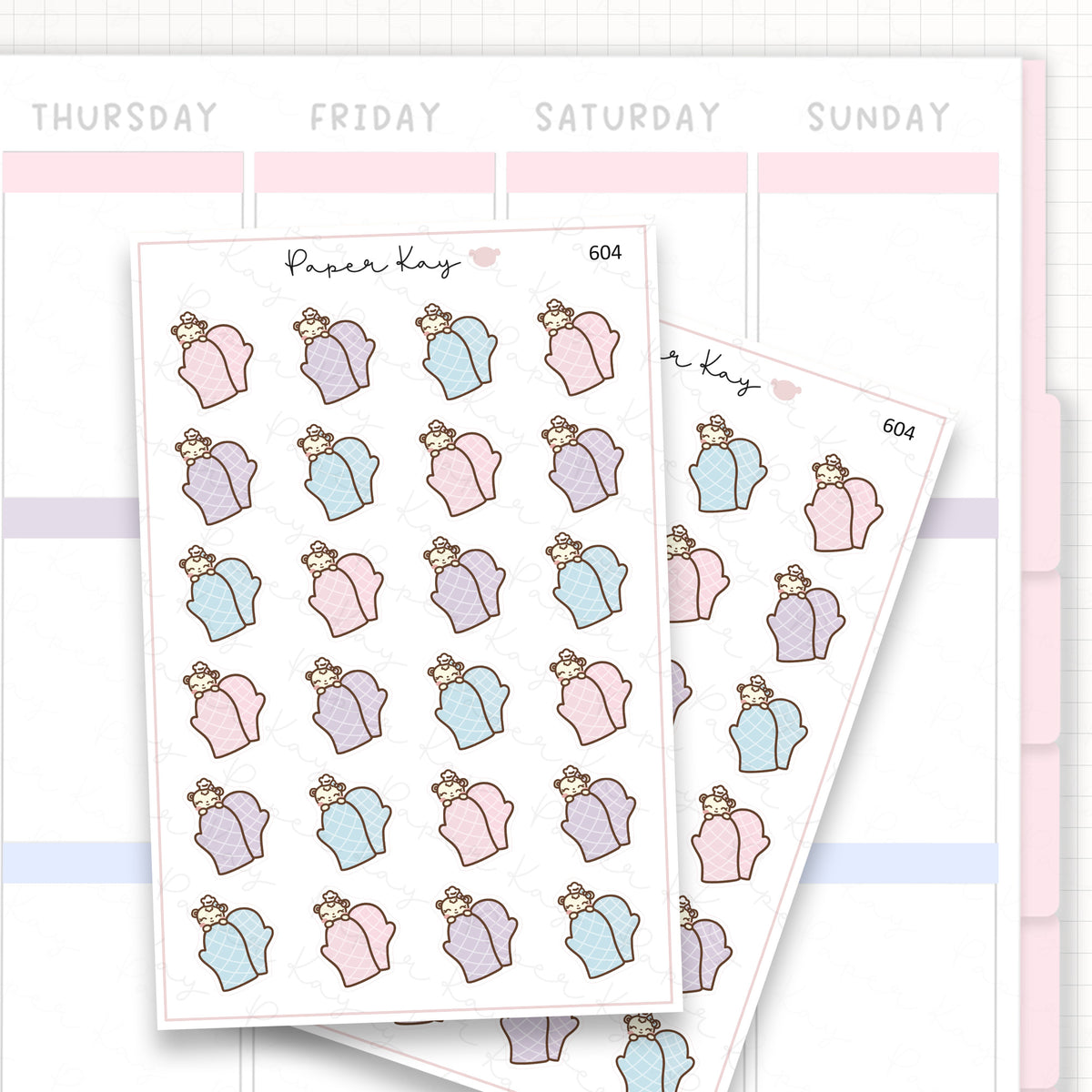 Sticker sheet product measurement.