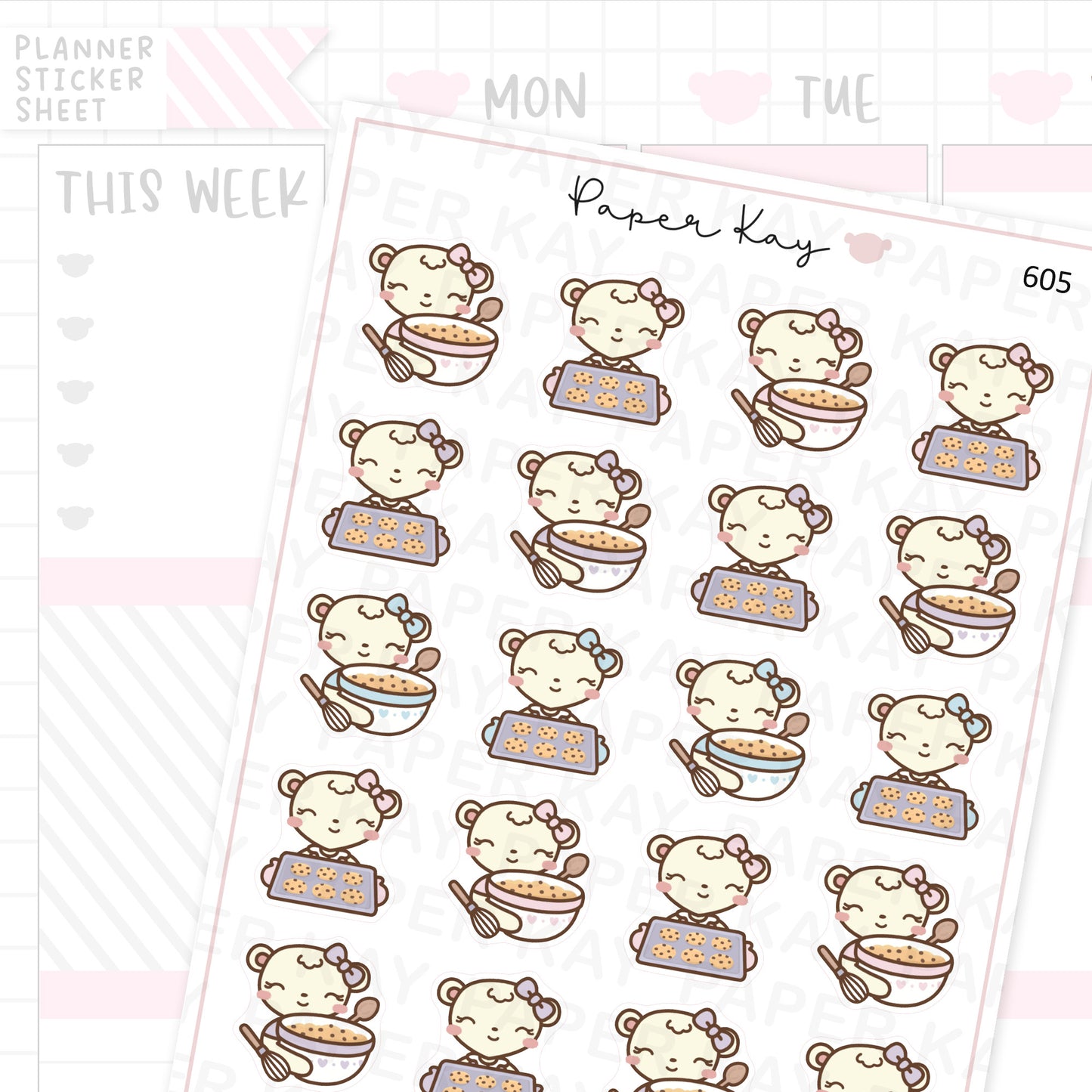 DTB Baking Cookies Planner Sticker Sheet