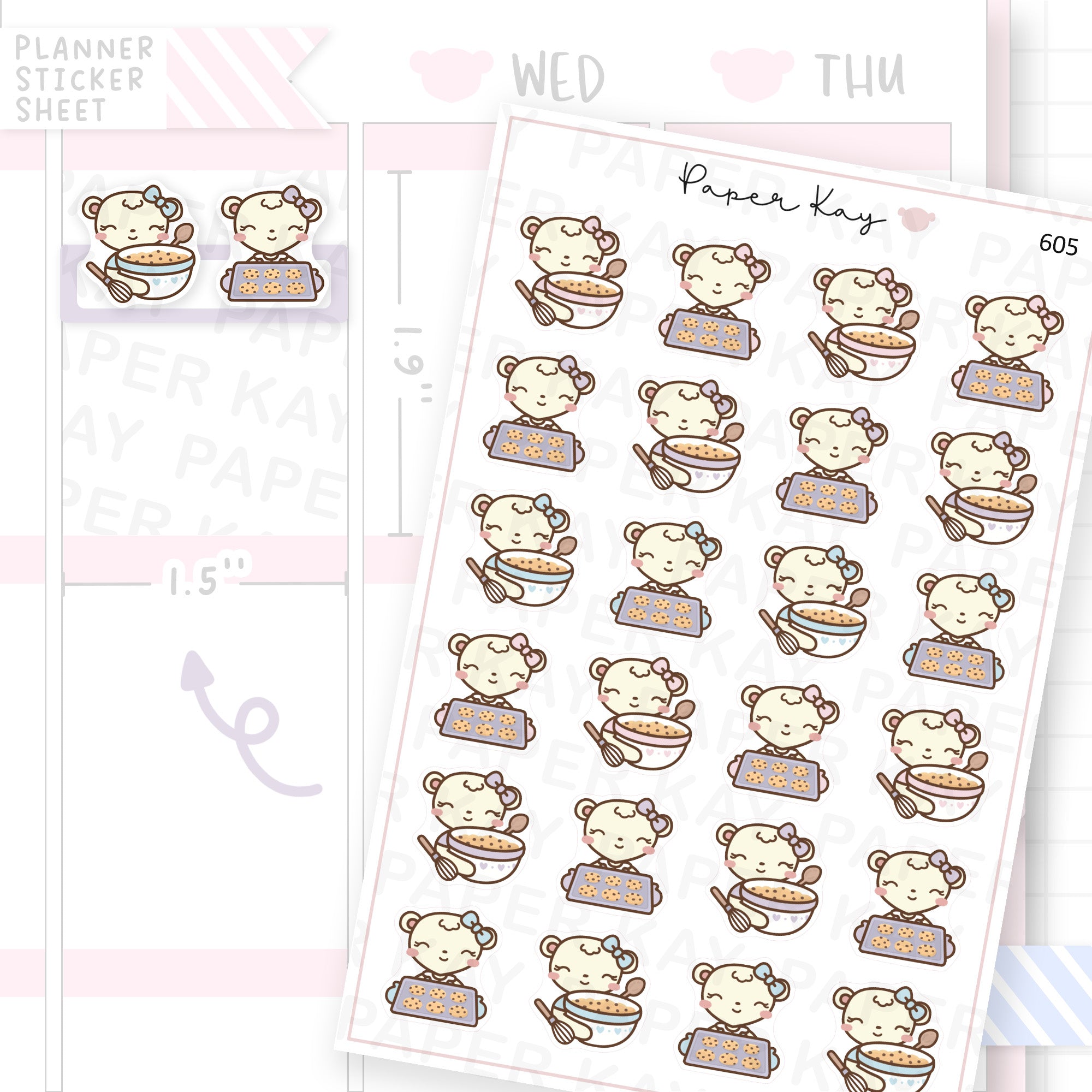DTB Baking Cookies Planner Sticker Sheet
