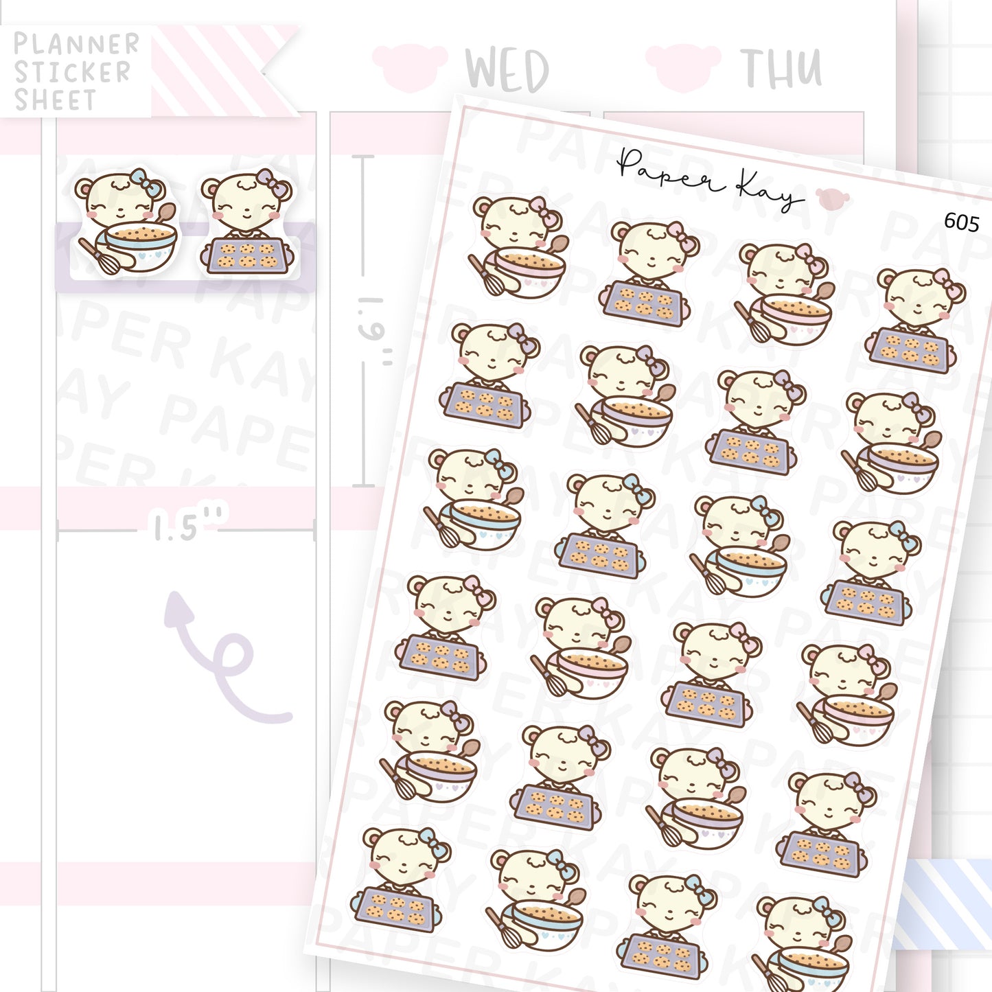 DTB Baking Cookies Planner Sticker Sheet
