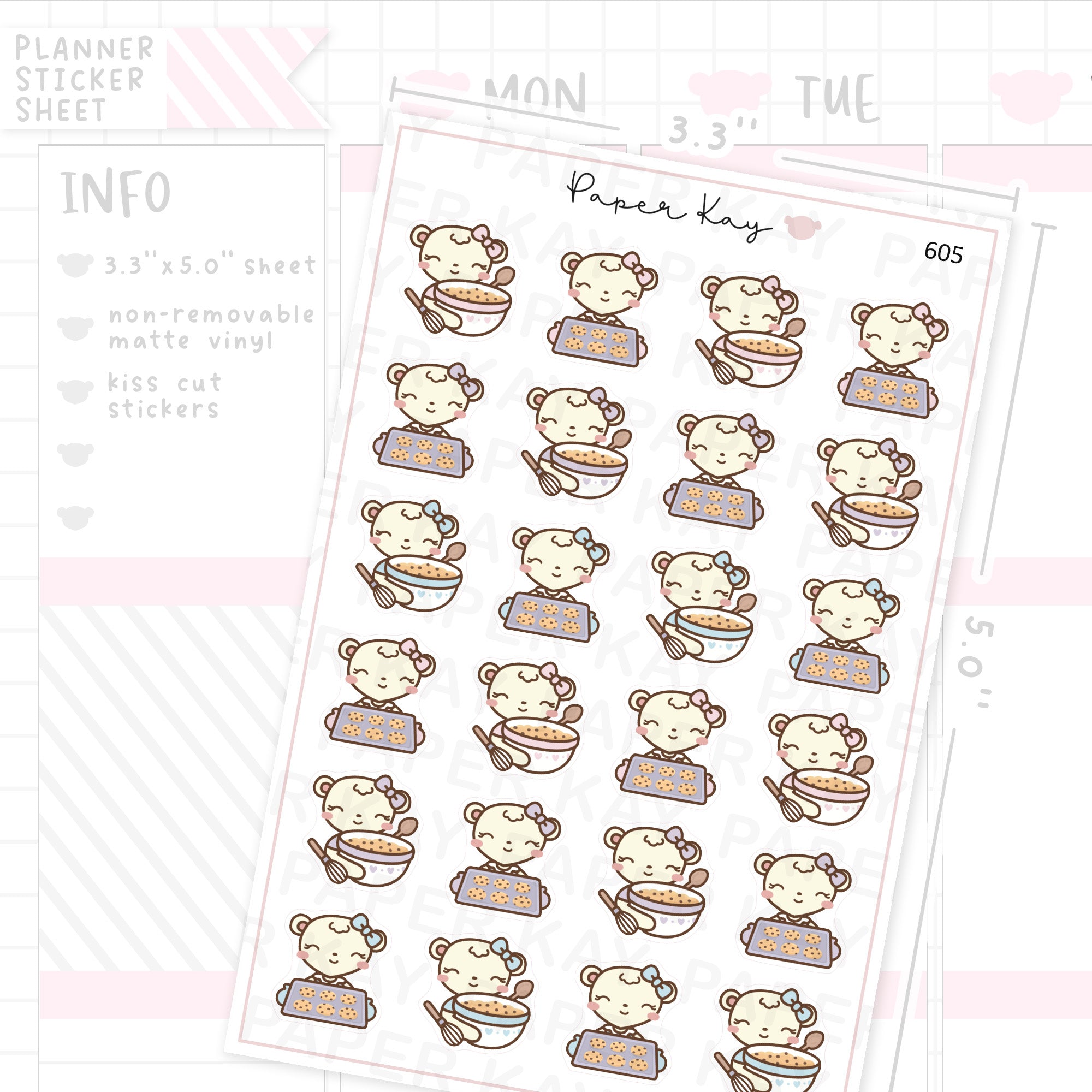 DTB Baking Cookies Planner Sticker Sheet