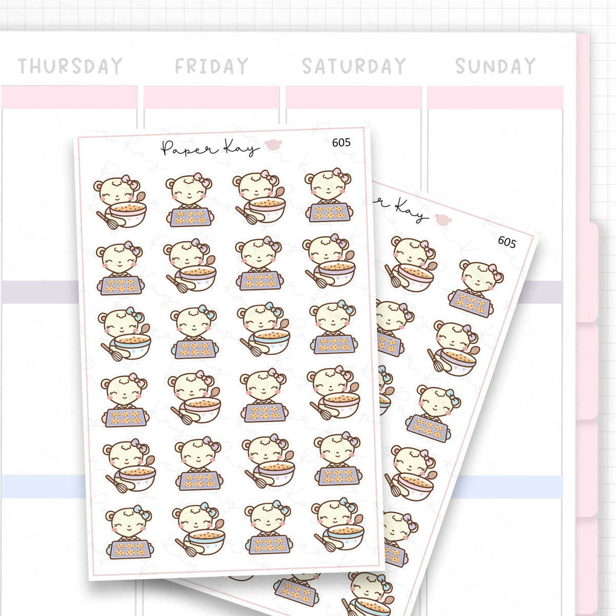 Sticker sheet product measurement.