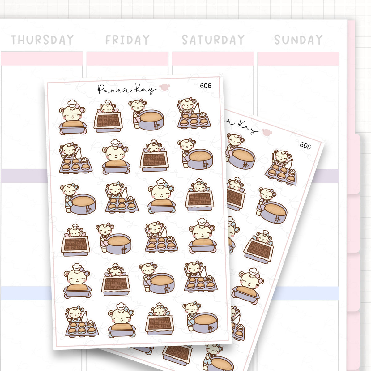 Sticker sheet product measurement.