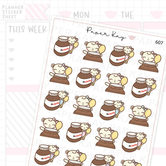 DTB with Hazelnut Spread Planner Sticker Sheet
