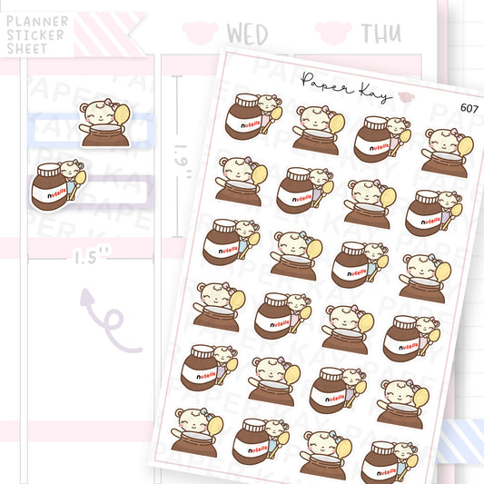 DTB with Hazelnut Spread Planner Sticker Sheet