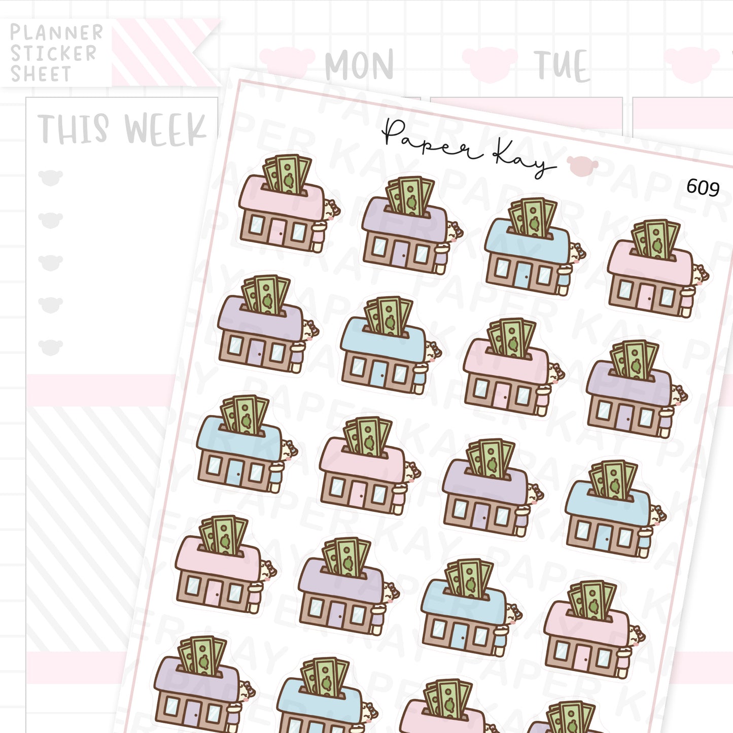 Mortgage Payment Planner Sticker Sheet