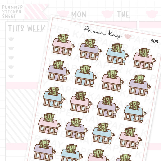 Mortgage Payment Planner Sticker Sheet