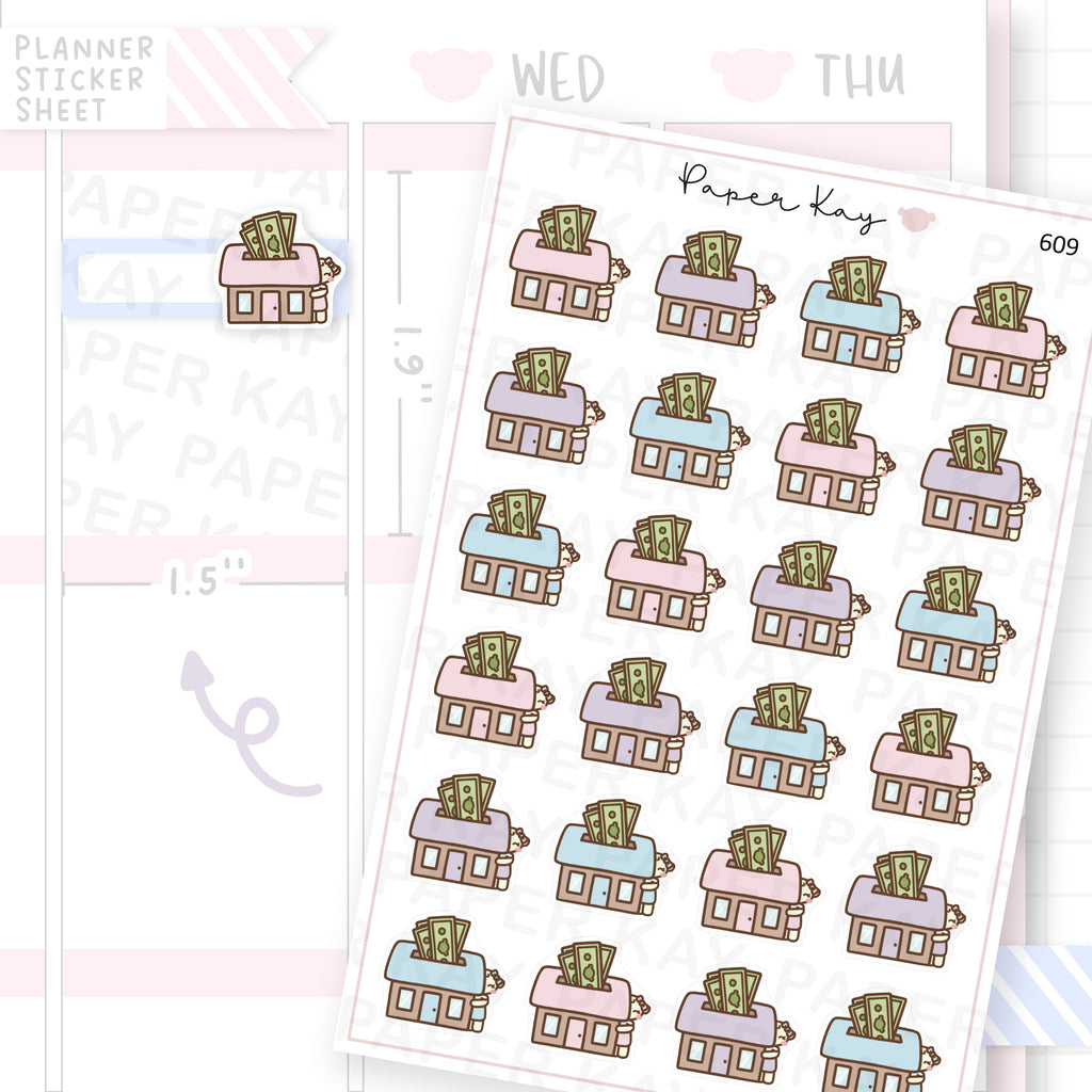 Mortgage Payment Planner Sticker Sheet