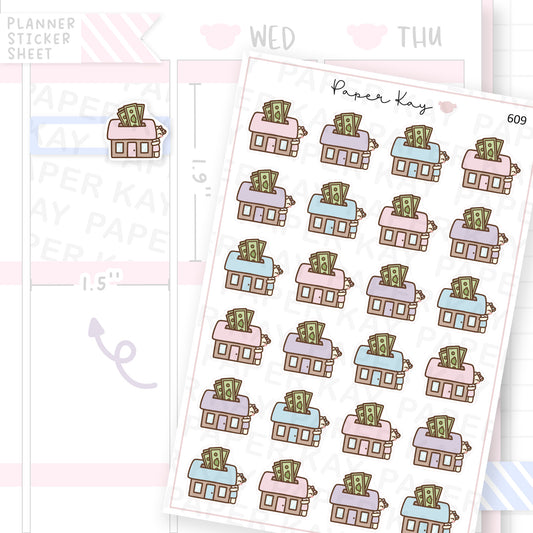 Mortgage Payment Planner Sticker Sheet