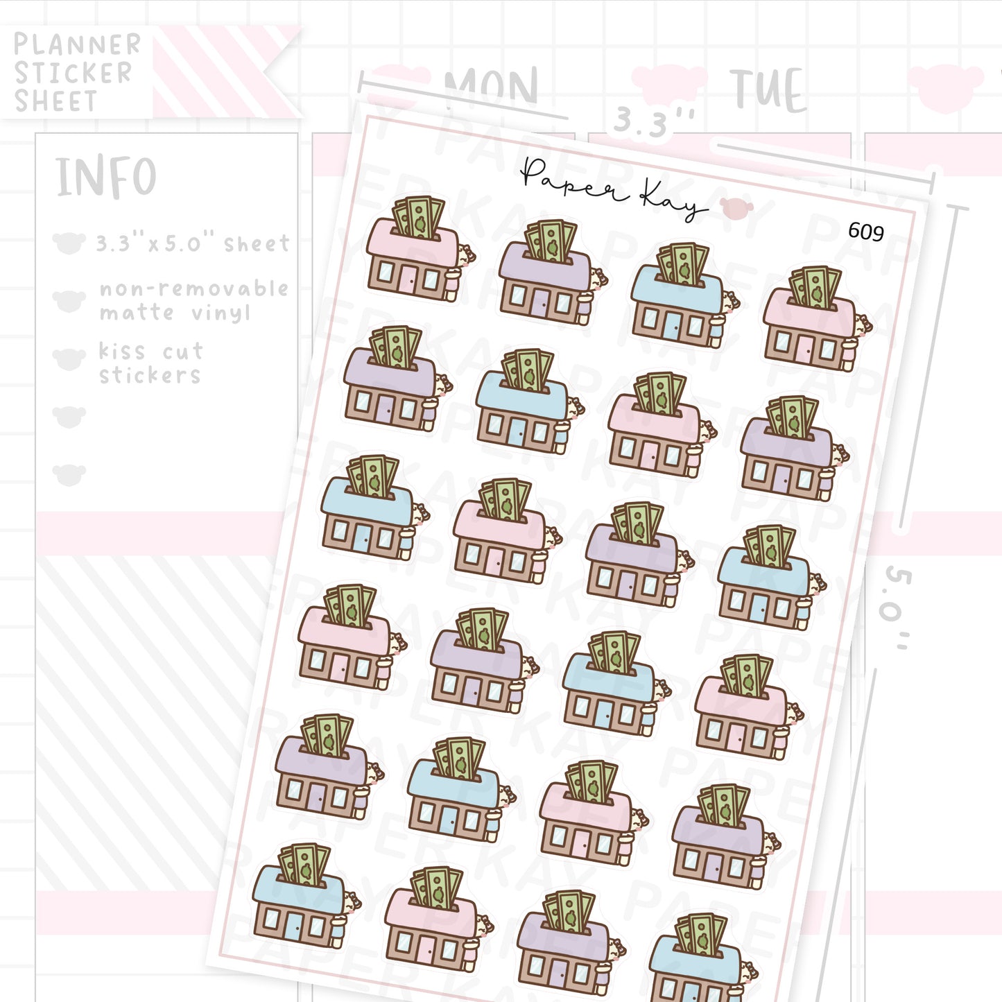 Mortgage Payment Planner Sticker Sheet
