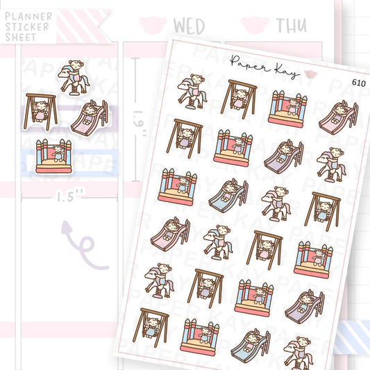 DTB at a Playground Planner Sticker Sheet