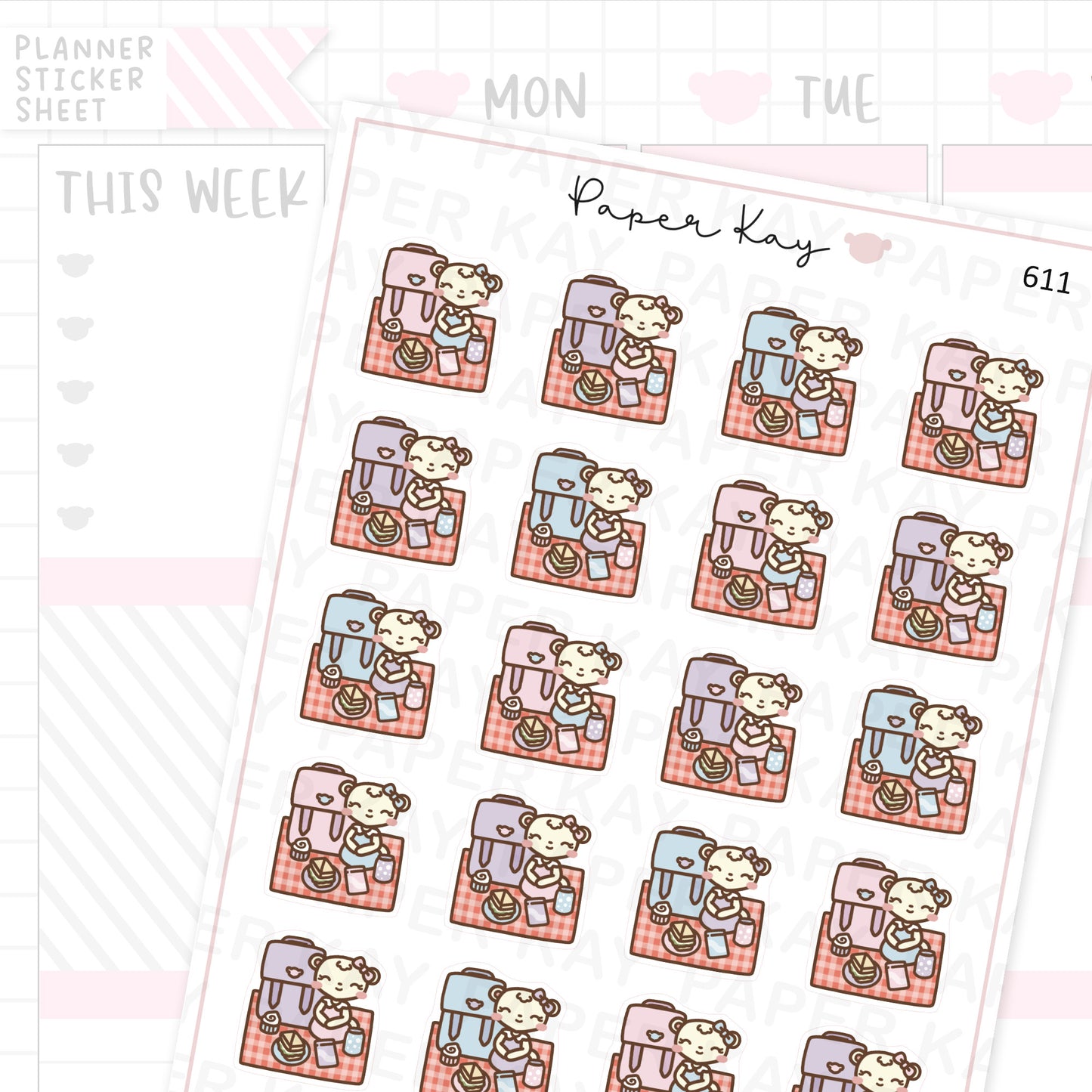 DTB Picnic Planner Sticker Sheet