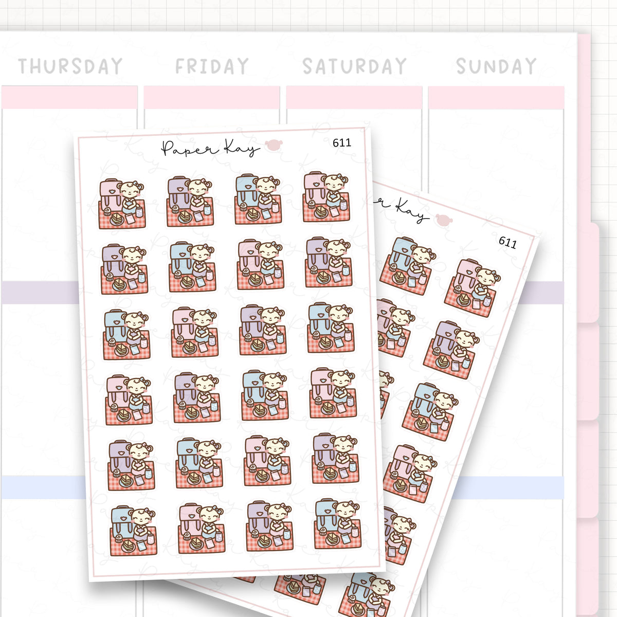 Sticker sheet product measurement.
