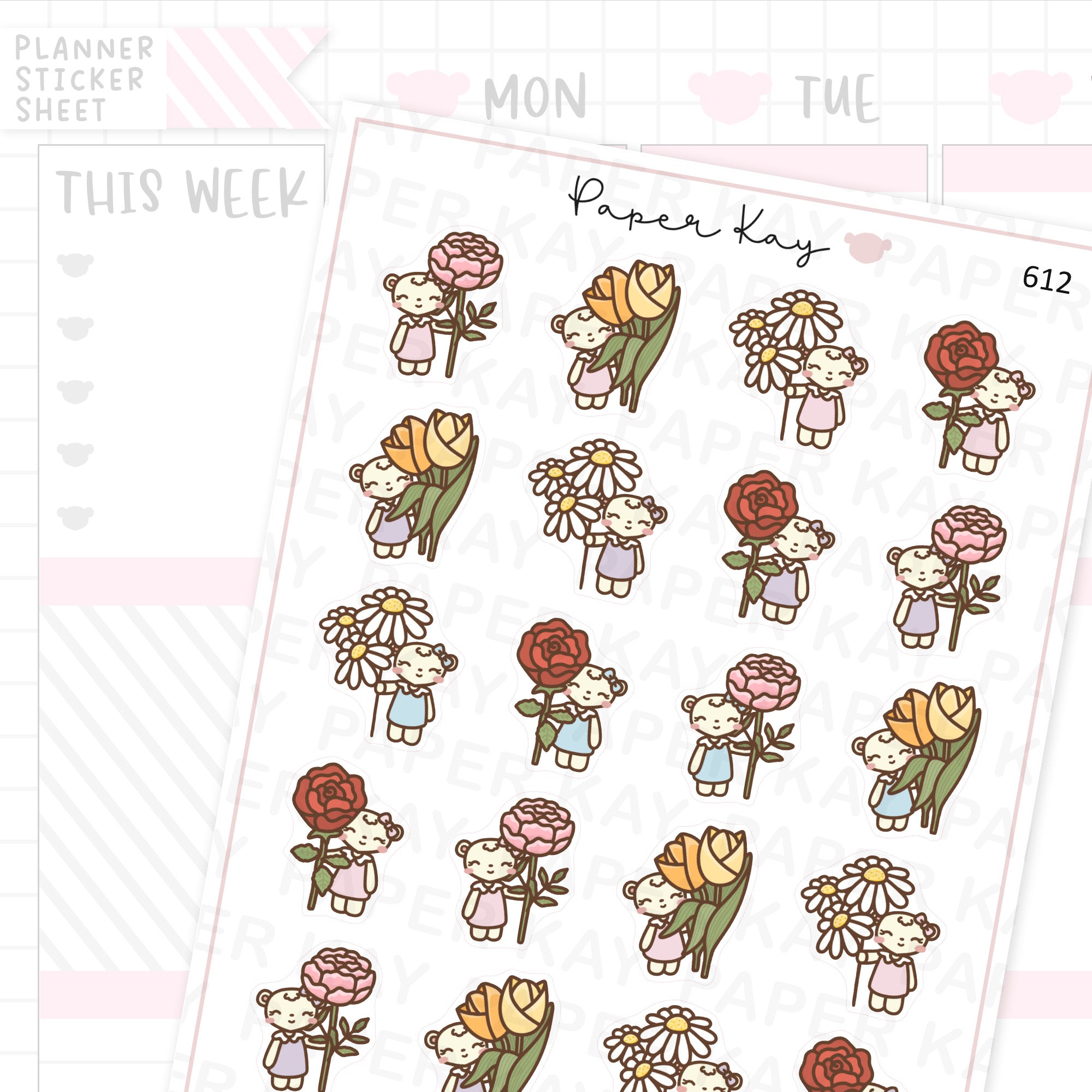 DTB's Flowers Planner Sticker Sheet