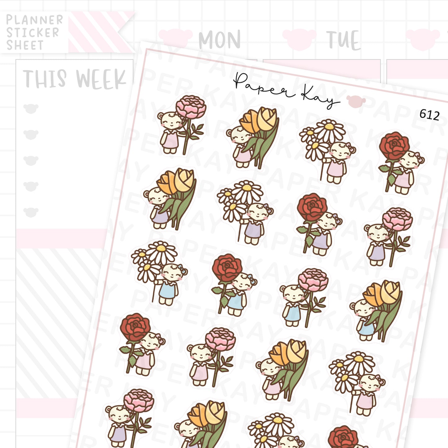 DTB's Flowers Planner Sticker Sheet
