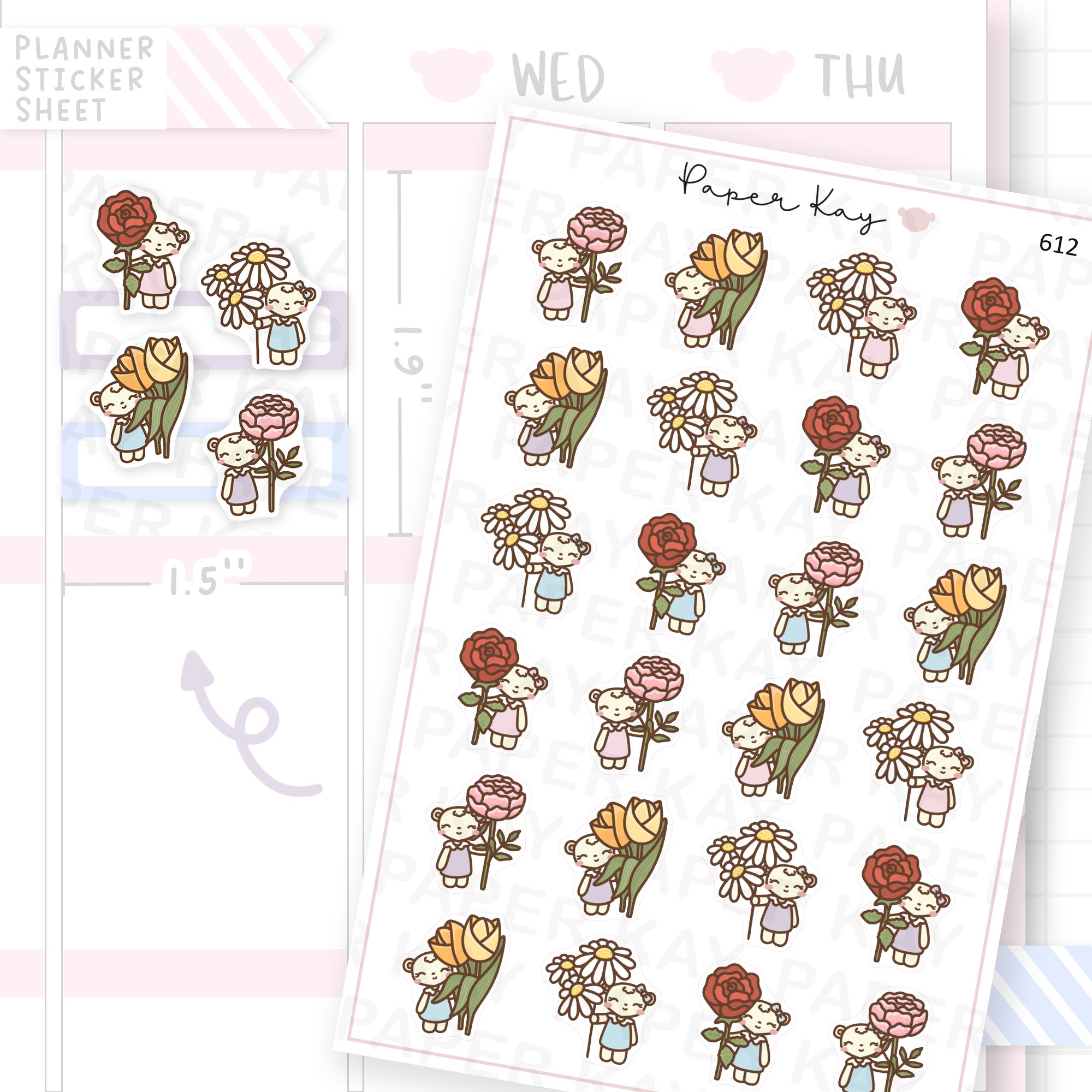 DTB's Flowers Planner Sticker Sheet
