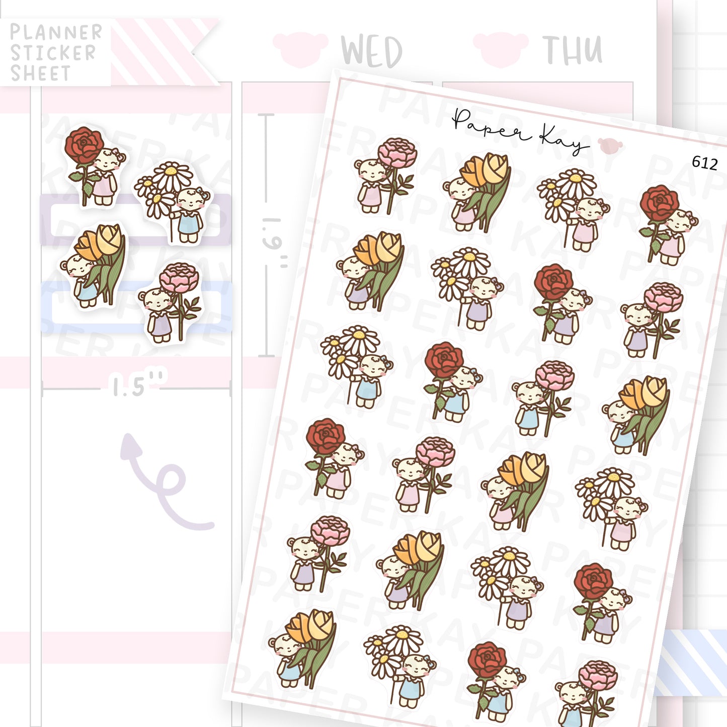 DTB's Flowers Planner Sticker Sheet