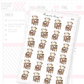Dot the Bear Cafe Table Planner Sticker Sheet