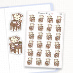 Zoomed in image of the doodles from a character planner sticker sheet.