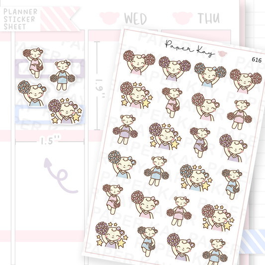DTB Cheerleading Planner Sticker Sheet