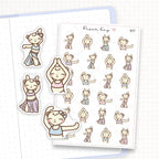 Zoomed in image of the doodles from a character planner sticker sheet.
