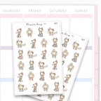 Sticker sheet product measurement.